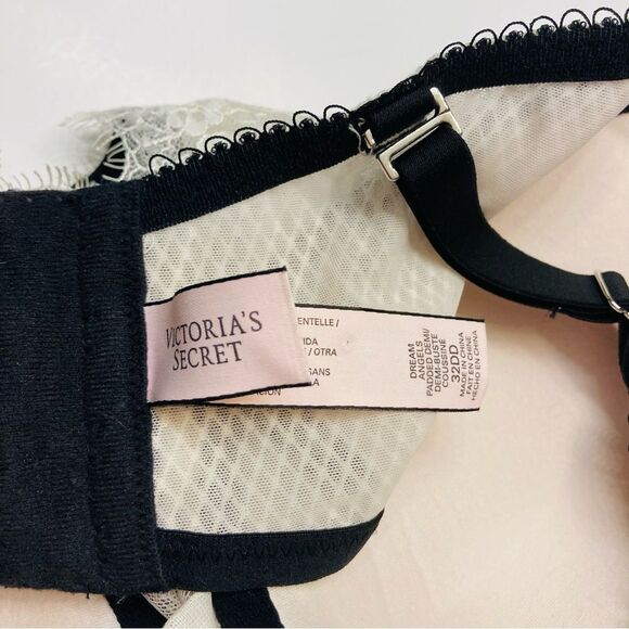 Victoria's Secret Dream Angels High Neck Long Line Padded Demi Bra Size 32DD - Picture 10 of 12